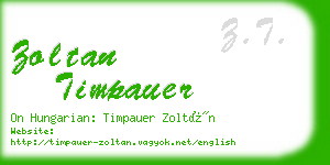 zoltan timpauer business card